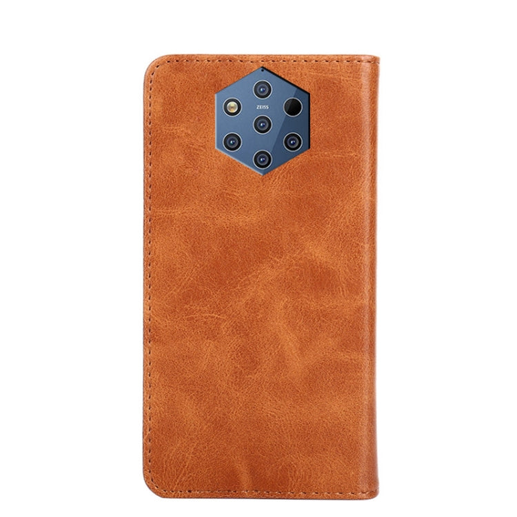 For Nokia 9 PureView Non-Magnetic Retro Texture Horizontal Flip Leather Phone Case