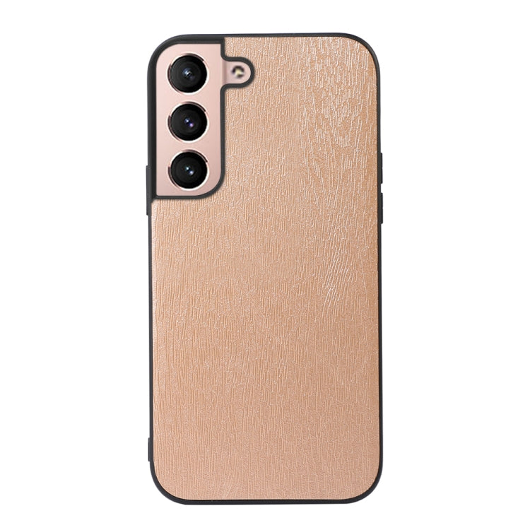 For Samsung Galaxy S22 5G Wood Texture PU Phone Case