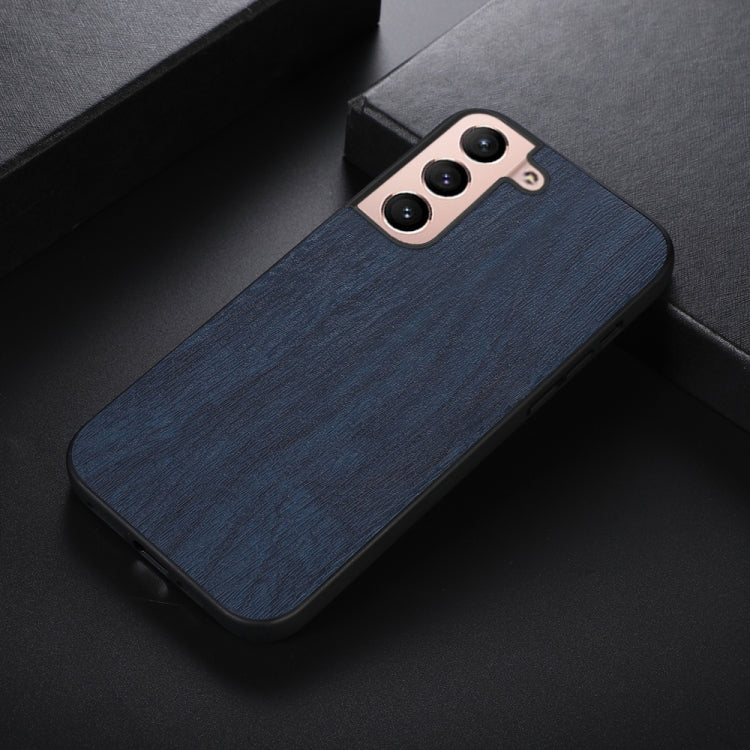 For Samsung Galaxy S22 5G Wood Texture PU Phone Case