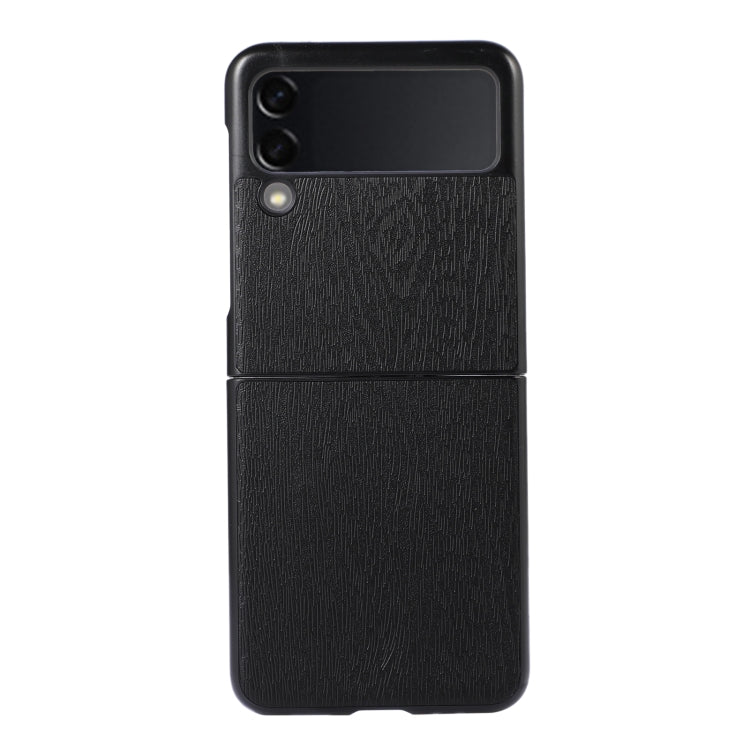 For Samsung Galaxy Z Flip 3 5G Wood Texture PU Phone Case