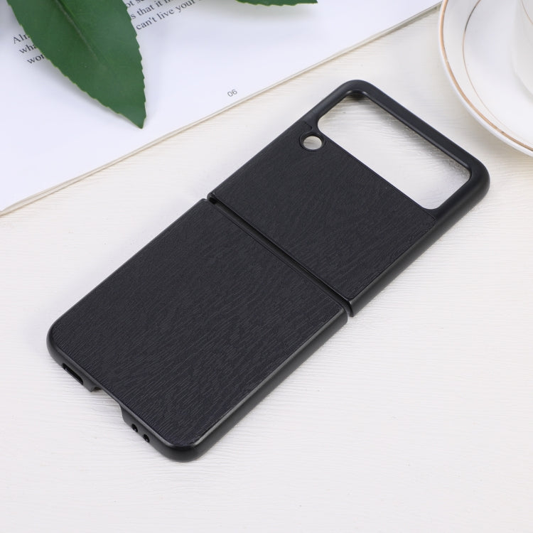 For Samsung Galaxy Z Flip 3 5G Wood Texture PU Phone Case