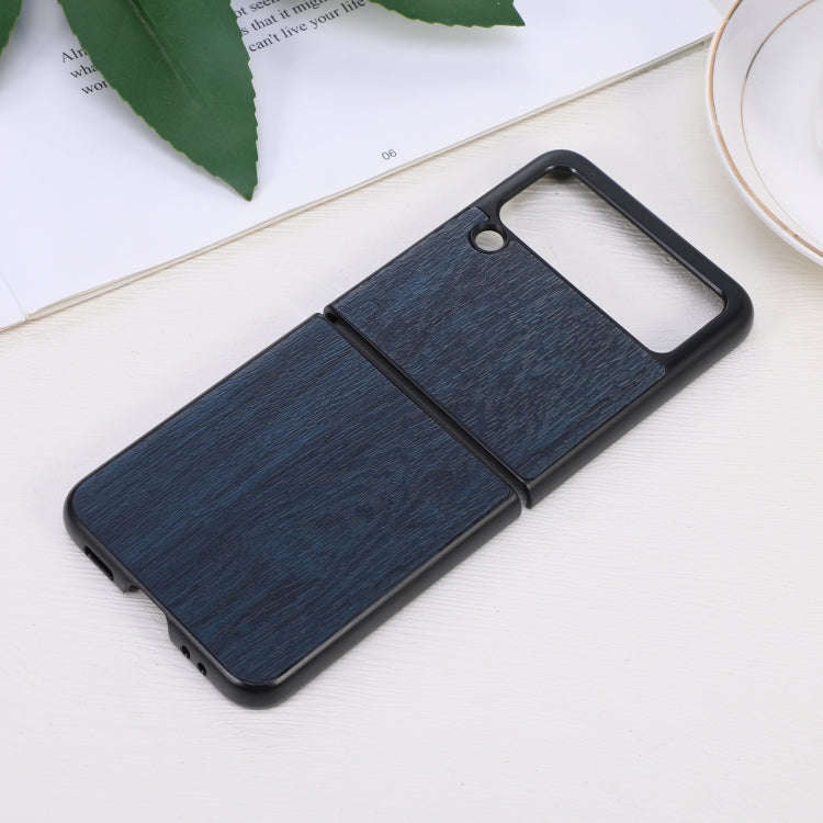 For Samsung Galaxy Z Flip 3 5G Wood Texture PU Phone Case