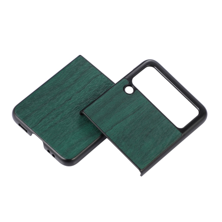 For Samsung Galaxy Z Flip 3 5G Wood Texture PU Phone Case