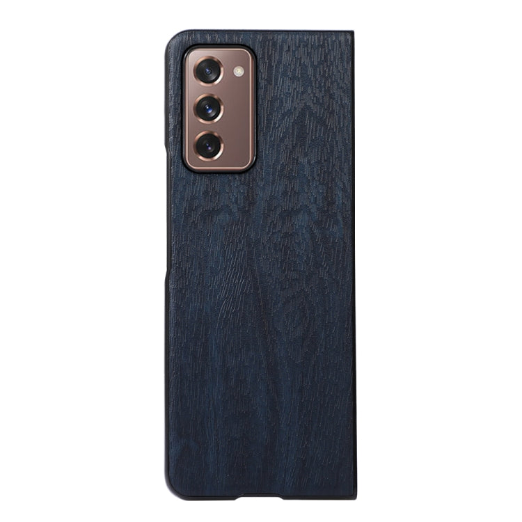 For Samsung Galaxy Z Fold2 5G Wood Texture PU Phone Case