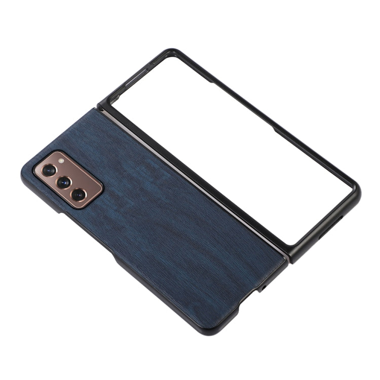 For Samsung Galaxy Z Fold2 5G Wood Texture PU Phone Case