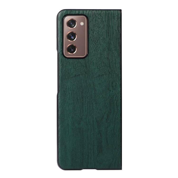 For Samsung Galaxy Z Fold2 5G Wood Texture PU Phone Case