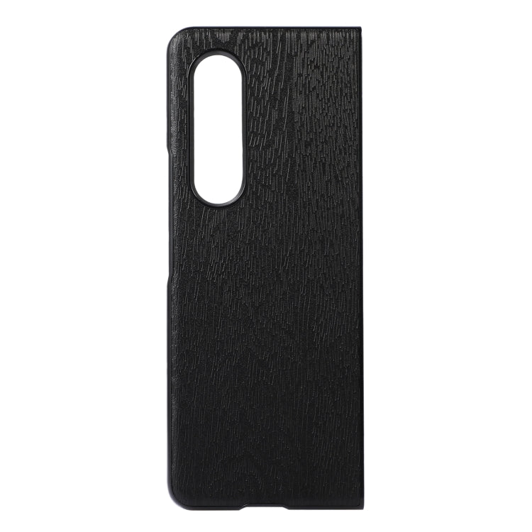 For Samsung Galaxy Z Fold3 5G Wood Texture PU Phone Case