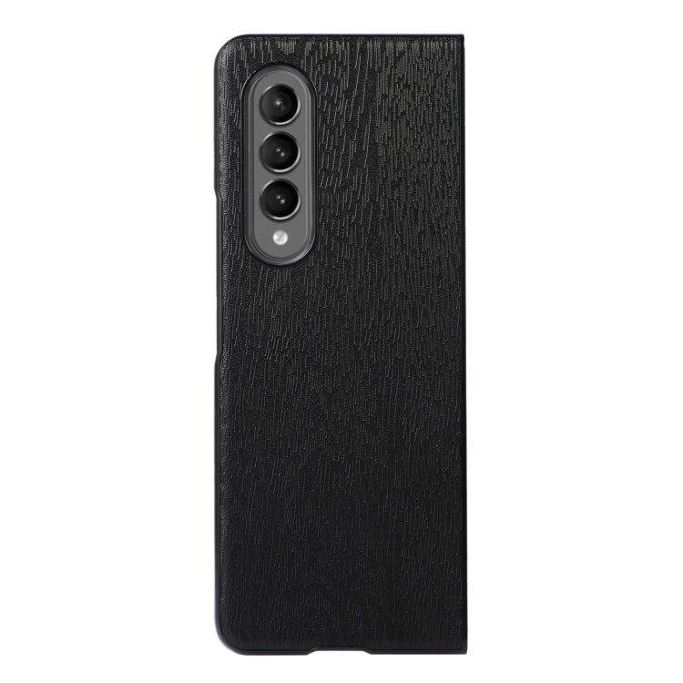 For Samsung Galaxy Z Fold3 5G Wood Texture PU Phone Case