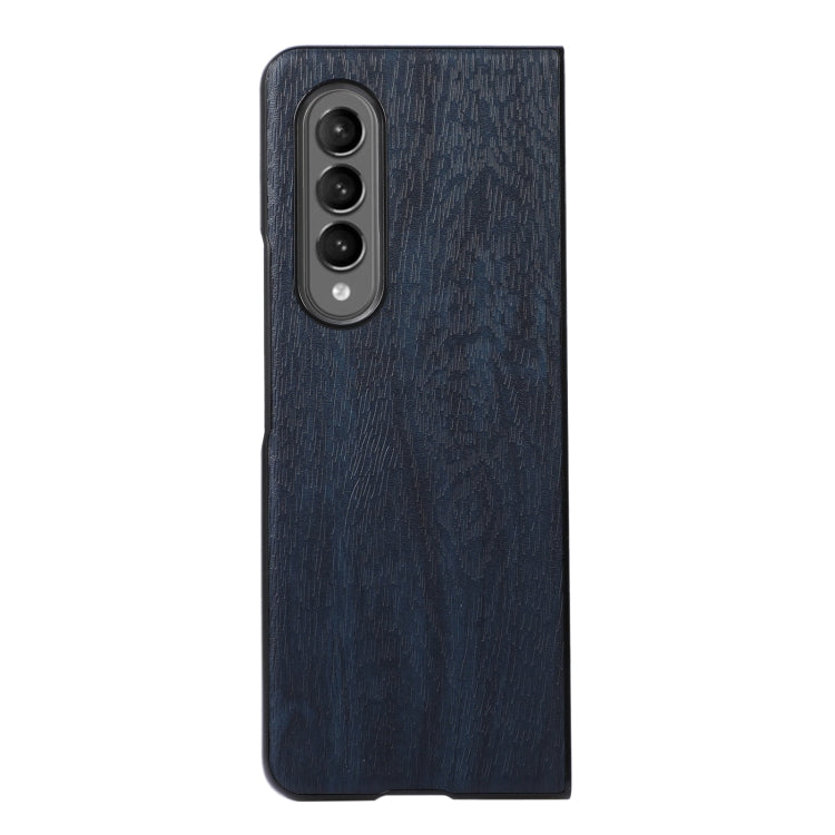For Samsung Galaxy Z Fold3 5G Wood Texture PU Phone Case