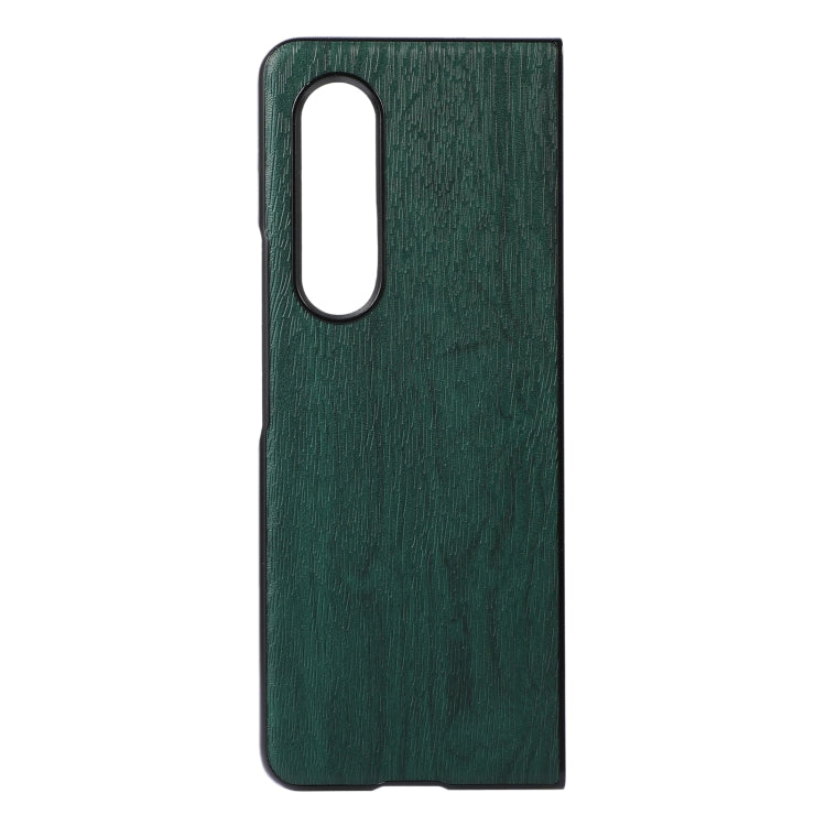 For Samsung Galaxy Z Fold3 5G Wood Texture PU Phone Case