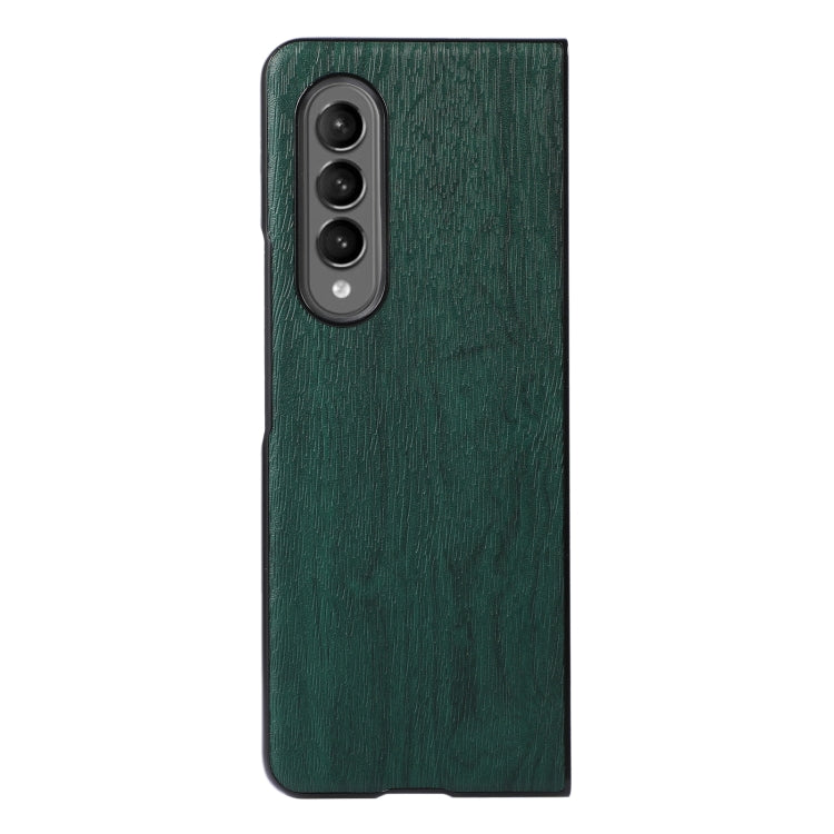 For Samsung Galaxy Z Fold3 5G Wood Texture PU Phone Case