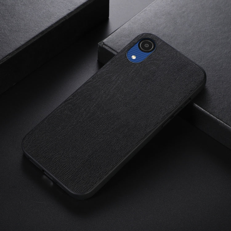 For Samsung Galaxy A03 Core Wood Texture PU Phone Case