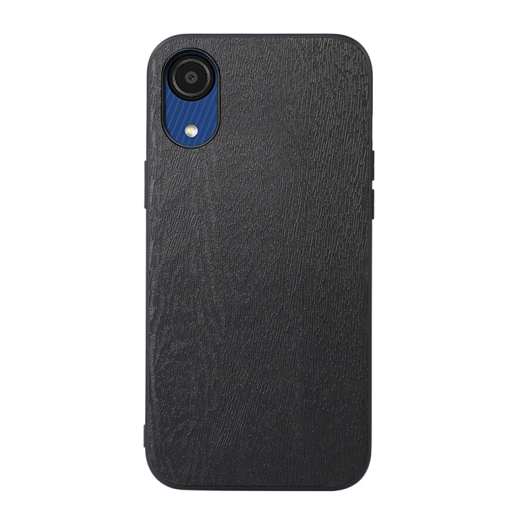 For Samsung Galaxy A03 Core Wood Texture PU Phone Case