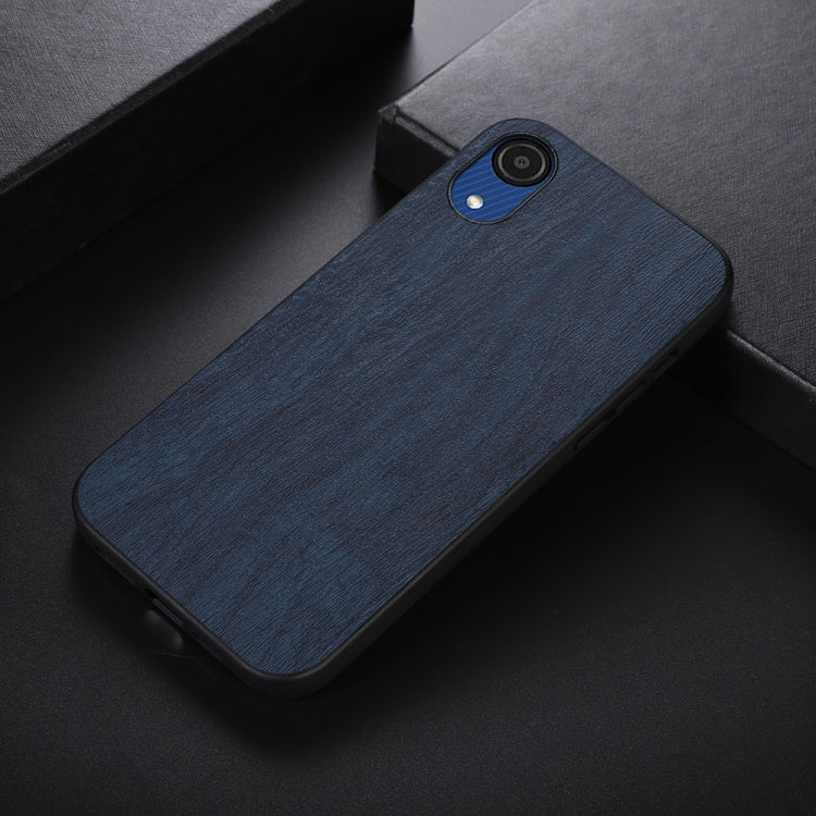For Samsung Galaxy A03 Core Wood Texture PU Phone Case