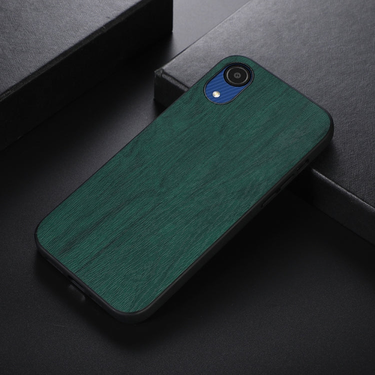 For Samsung Galaxy A03 Core Wood Texture PU Phone Case