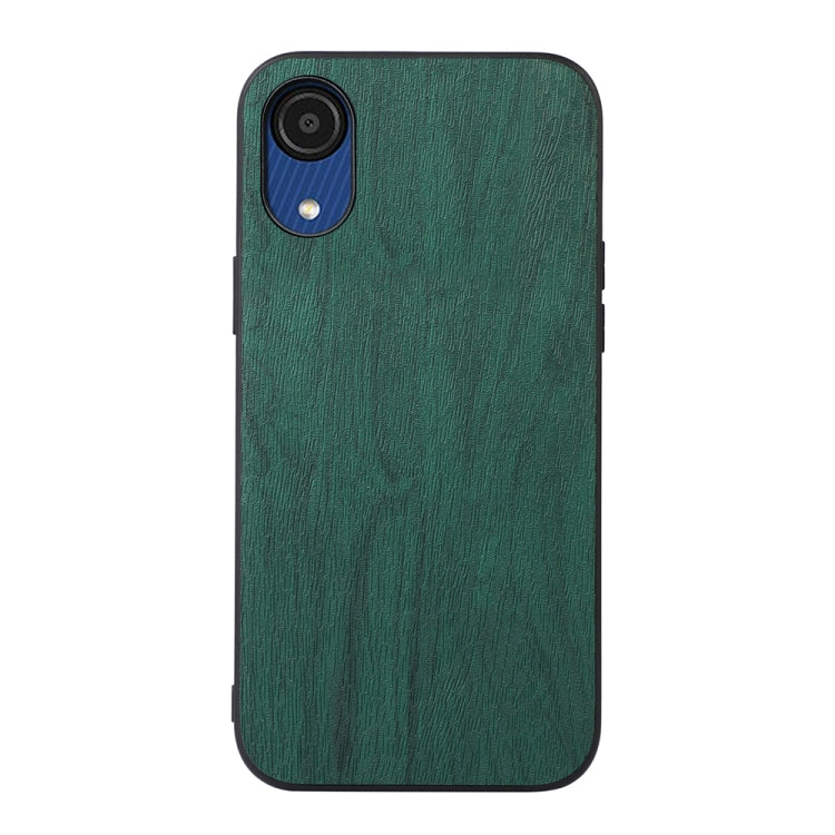 For Samsung Galaxy A03 Core Wood Texture PU Phone Case