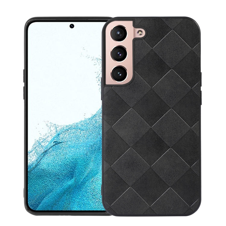 For Samsung Galaxy S22 5G Weave Plaid PU Phone Case