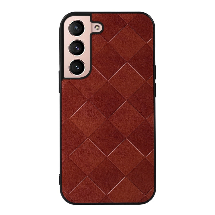 For Samsung Galaxy S22 5G Weave Plaid PU Phone Case