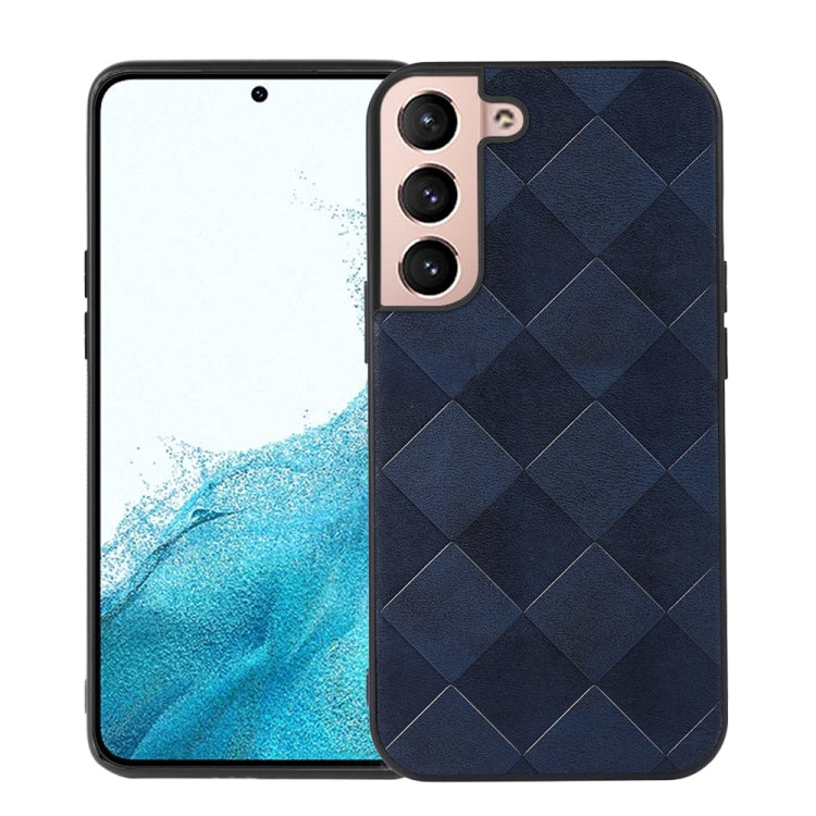For Samsung Galaxy S22+ 5G Weave Plaid PU Phone Case