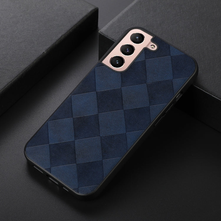 For Samsung Galaxy S22+ 5G Weave Plaid PU Phone Case