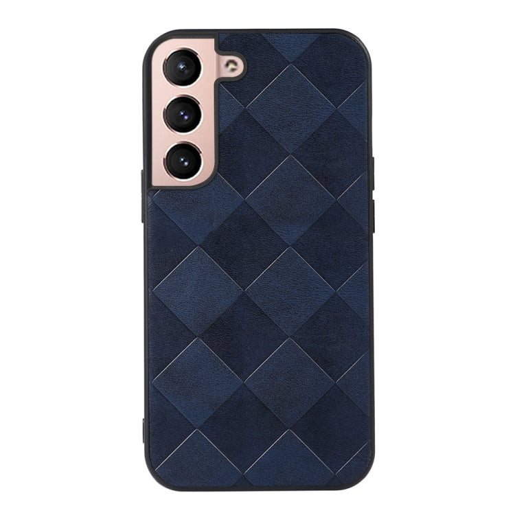 For Samsung Galaxy S22+ 5G Weave Plaid PU Phone Case