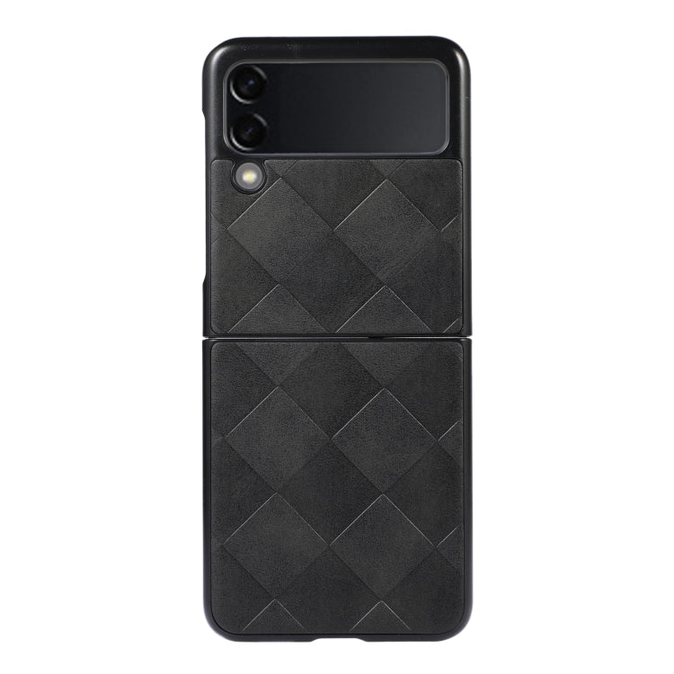 For Samsung Galaxy Z Flip 3 5G Weave Plaid PU Phone Case