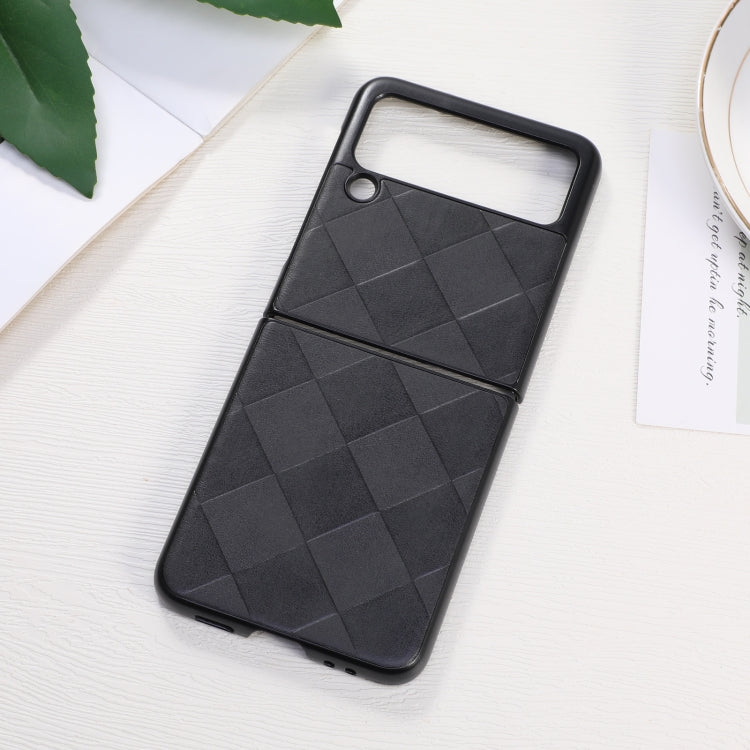 For Samsung Galaxy Z Flip 3 5G Weave Plaid PU Phone Case
