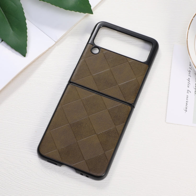For Samsung Galaxy Z Flip 3 5G Weave Plaid PU Phone Case