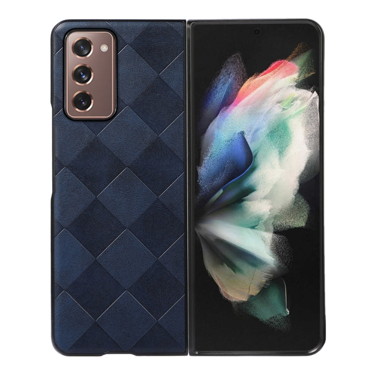 For Samsung Galaxy Z Fold2 5G Weave Plaid PU Phone Case