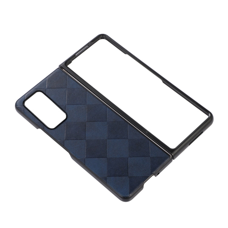 For Samsung Galaxy Z Fold2 5G Weave Plaid PU Phone Case