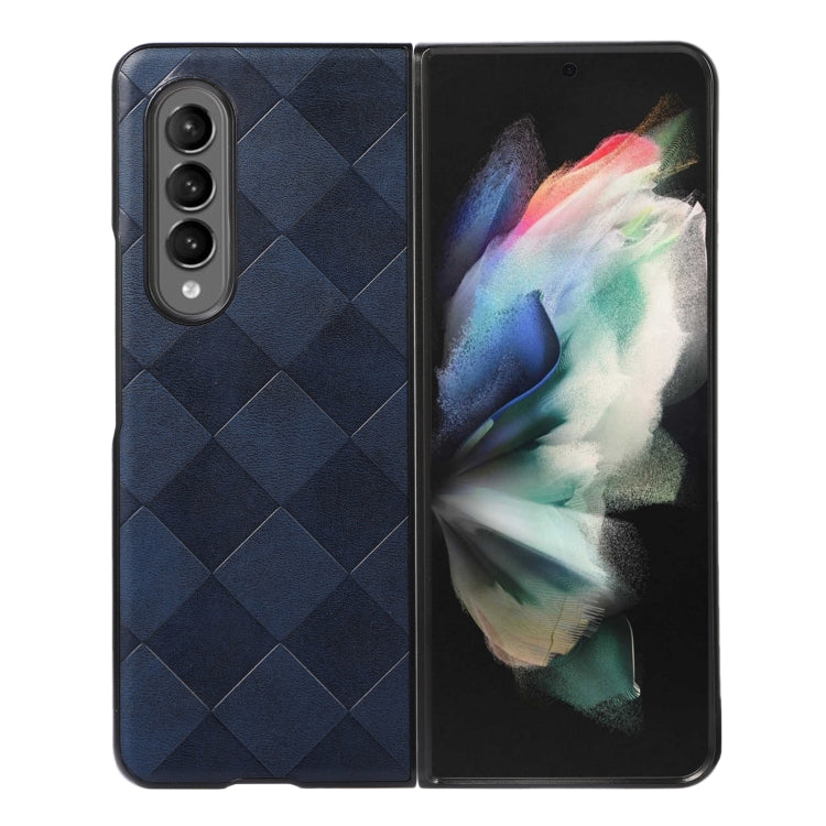 For Samsung Galaxy Z Fold3 5G Weave Plaid PU Phone Case
