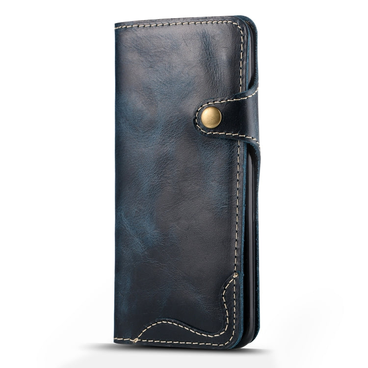 For Galaxy S8 Plus Denior Oil Wax Cowhide Magnetic Button Horizontal Flip Leather Case with Card Slots & Wallet