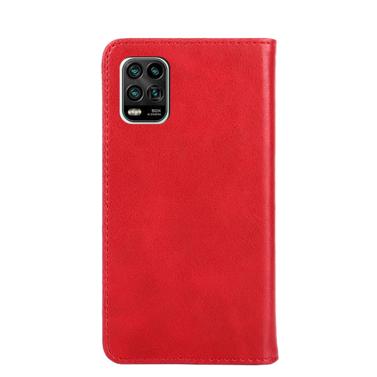 For  Xiaomi Mi 10 Lite Non-Magnetic Retro Texture Leather Phone Case