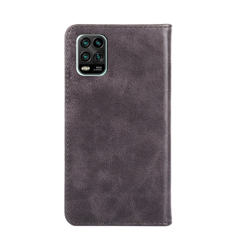 For  Xiaomi Mi 10 Lite Non-Magnetic Retro Texture Leather Phone Case