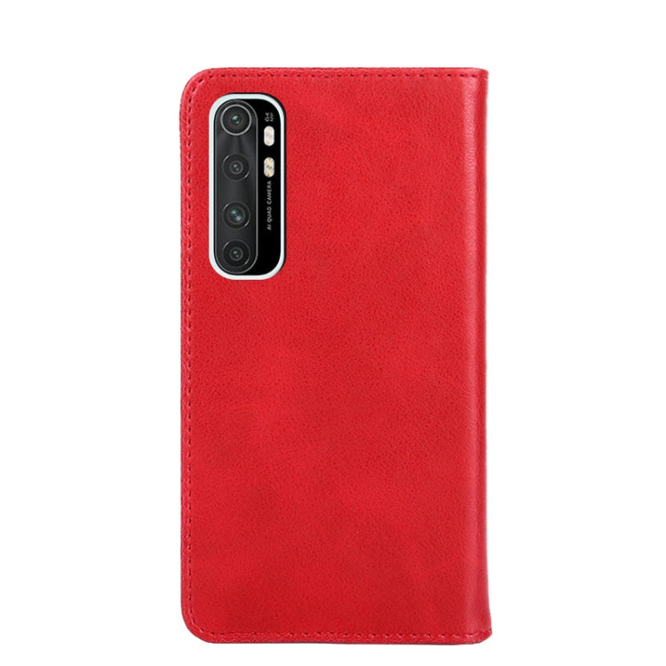 For  Xiaomi Mi Note 10 Lite Non-Magnetic Retro Texture Leather Phone Case