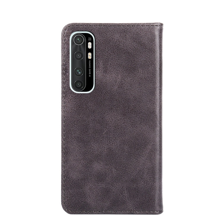 For  Xiaomi Mi Note 10 Lite Non-Magnetic Retro Texture Leather Phone Case
