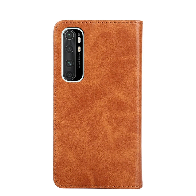 For  Xiaomi Mi Note 10 Lite Non-Magnetic Retro Texture Leather Phone Case