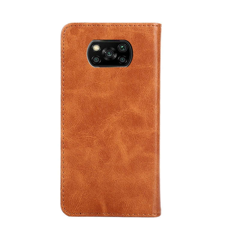 For Xiaomi Poco X3 NFC Non-Magnetic Retro Texture Leather Phone Case