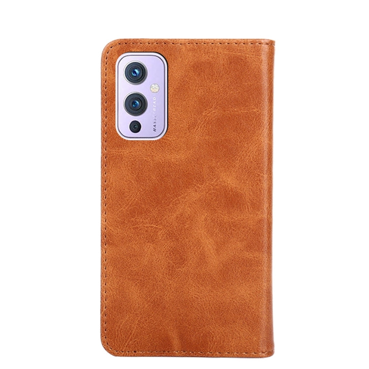 For OnePlus 9 Non-Magnetic Retro Texture Horizontal Flip Leather Case with Holder & Card Slots & Wallet