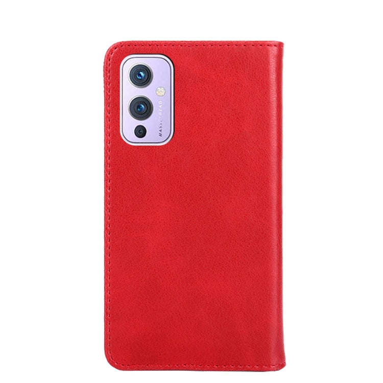 For OnePlus 9 Non-Magnetic Retro Texture Horizontal Flip Leather Case with Holder & Card Slots & Wallet