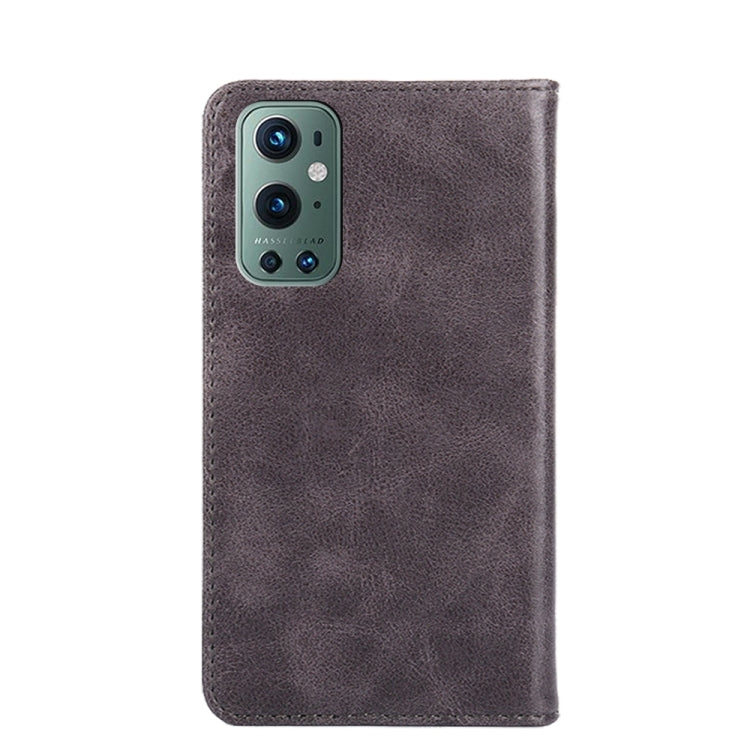 For OnePlus 9 Pro Non-Magnetic Retro Texture Horizontal Flip Leather Case with Holder & Card Slots & Wallet