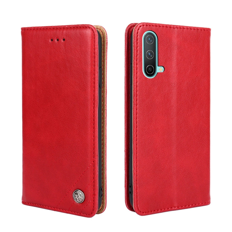 For OnePlus Nord CE 5G Non-Magnetic Retro Texture Horizontal Flip Leather Case with Holder & Card Slots & Wallet