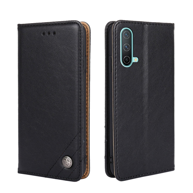 For OnePlus Nord CE 5G Non-Magnetic Retro Texture Horizontal Flip Leather Case with Holder & Card Slots & Wallet