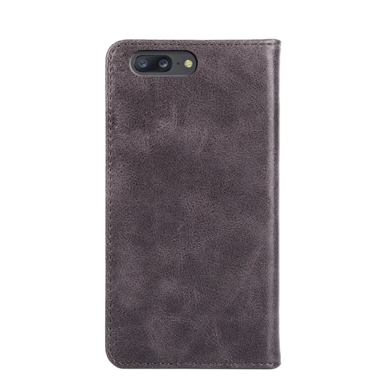 For OnePlus 5 Non-Magnetic Retro Texture Horizontal Flip Leather Case with Holder & Card Slots & Wallet