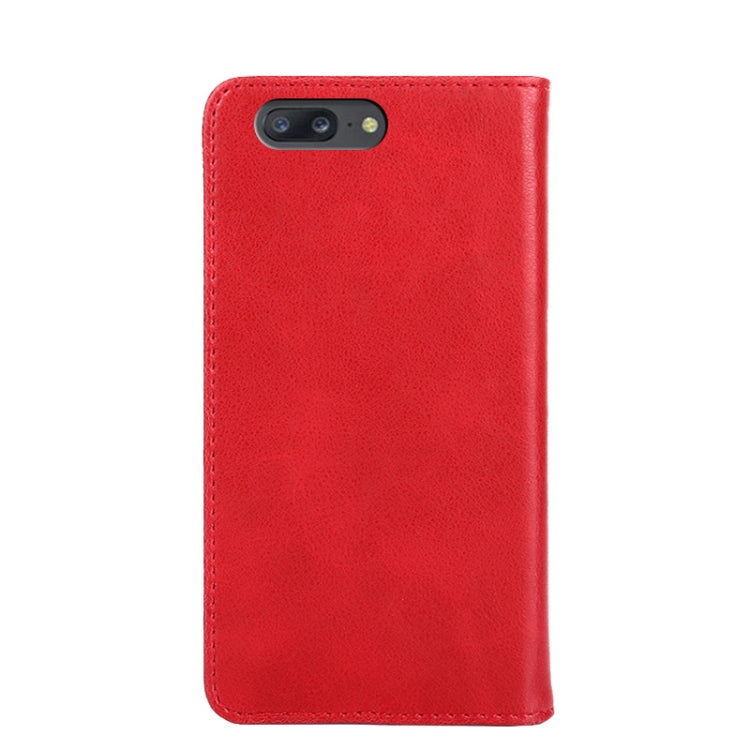 For OnePlus 5 Non-Magnetic Retro Texture Horizontal Flip Leather Case with Holder & Card Slots & Wallet