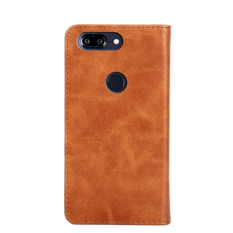 For OnePlus 5T Non-Magnetic Retro Texture Horizontal Flip Leather Case with Holder & Card Slots & Wallet