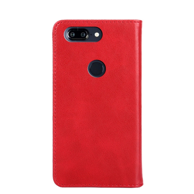 For OnePlus 5T Non-Magnetic Retro Texture Horizontal Flip Leather Case with Holder & Card Slots & Wallet