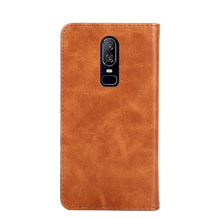 For OnePlus 6 Non-Magnetic Retro Texture Horizontal Flip Leather Case with Holder & Card Slots & Wallet