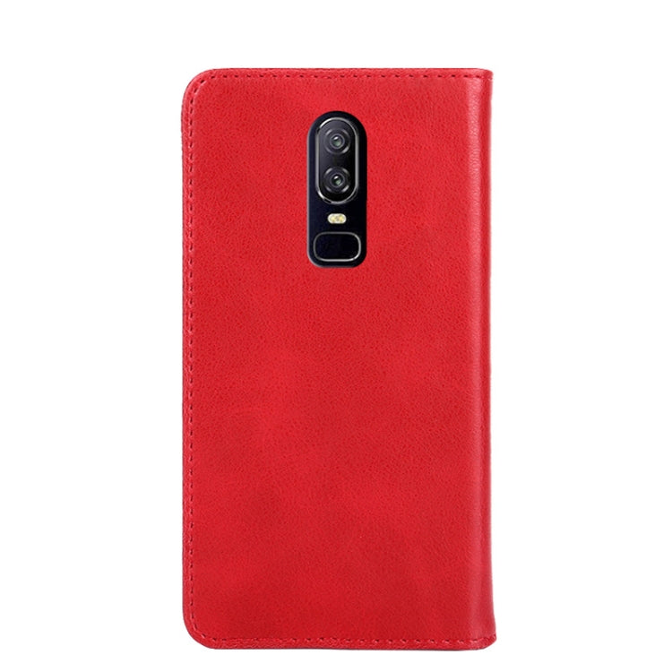 For OnePlus 6 Non-Magnetic Retro Texture Horizontal Flip Leather Case with Holder & Card Slots & Wallet