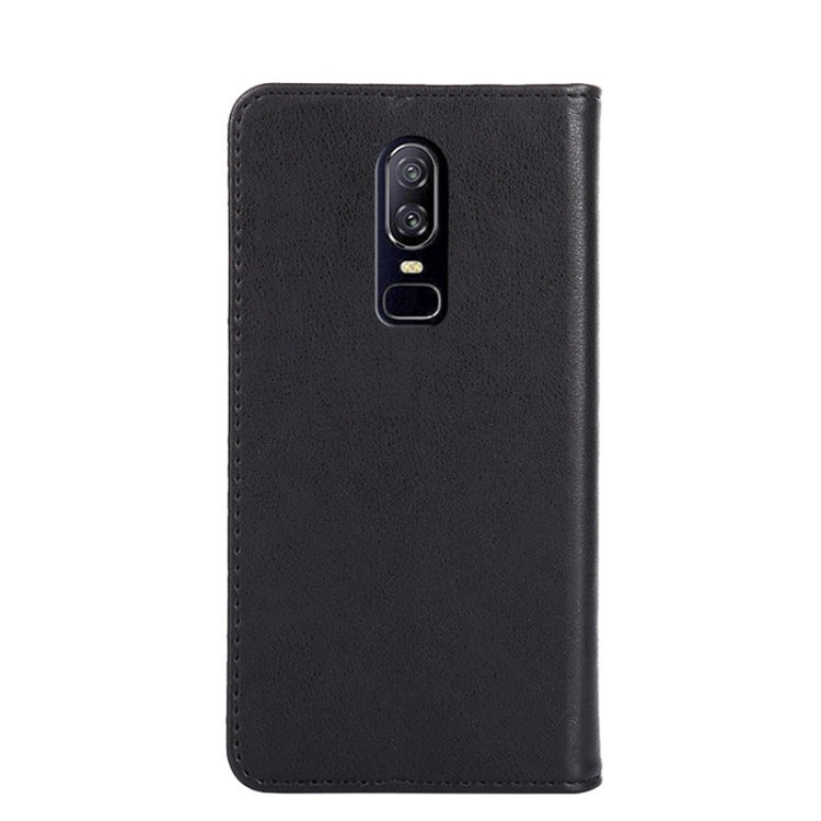 For OnePlus 6 Non-Magnetic Retro Texture Horizontal Flip Leather Case with Holder & Card Slots & Wallet